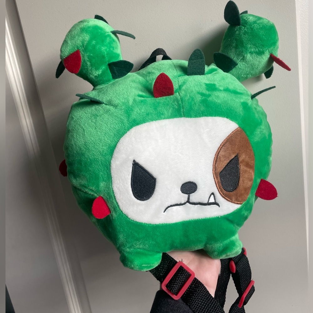 Tokidoki Green Cactus Dog Bastardino Plush Backpack